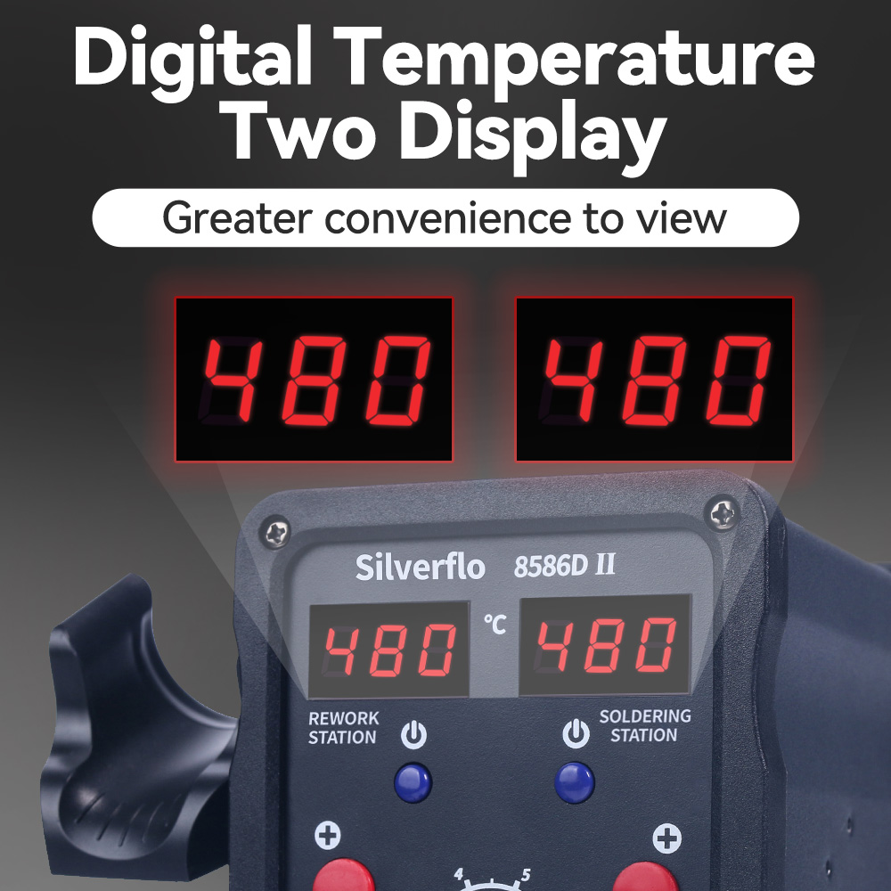Silverflo 8586D 납땜 스테이션 2 IN 1 - T12 Soldering Station Oled 리뷰 및 가격