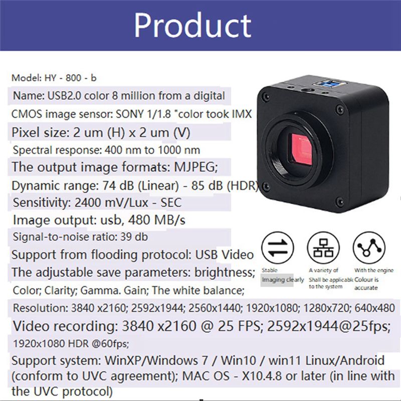 【A17Z】현미경 카메라 키트 현미경 카메라 전자 디지 - 4K Microscope Camera Sony Sensor 리뷰 및 가격